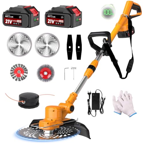 Rasentrimmer mit Akku 21V, 4-in-1 Akku Rasentrimmer für Makita Akkus