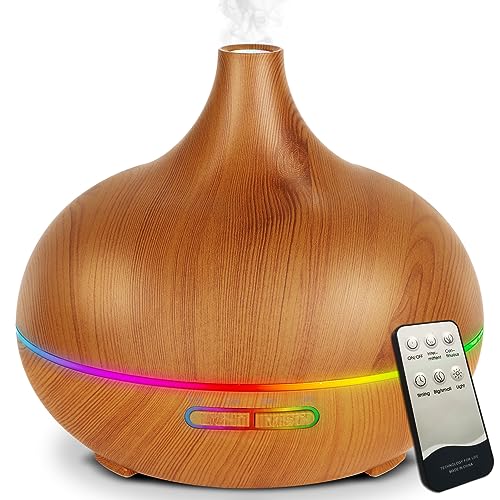 Aroma Diffuser für Ätherische Öle, 550ml Duft Diffusor BPA-Frei Aromatherapie Luftbefeuchter mit 4 Einstellung des Timers für Zuhause, Büro, Yoga