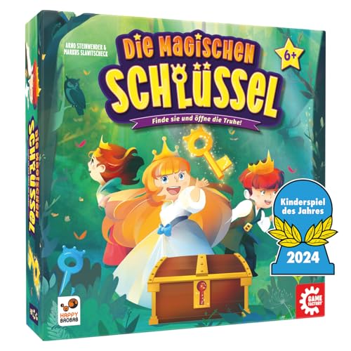 Game Factory 646323 Die Magischen Schlüssel, Zauberhaftes Würfelspiel für Kinder ab 6 Jahren, Familienspiel für 2-4 Spieler, Kinderspiel des Jahres 2024