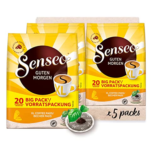 Senseo ® Pads Guten Morgen XL - Kaffee RA-zertifiziert - 5 Vorratspackungen x 20 Becherpads