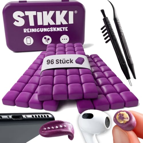 STIKKI Reinigungsset für Handy & Kopfhörer - Reinigungsknete inkl. 2 Tools