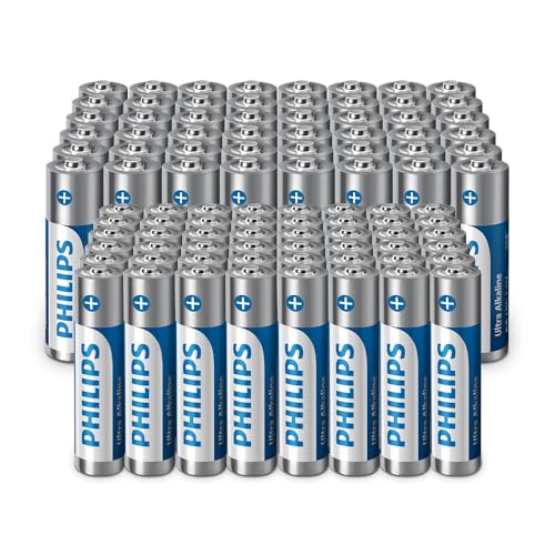 Philips Ultra AA-/AAA-Alkali-Batterien in der Kombipackung - Preisgünstig und vielseitig, 96 Stück