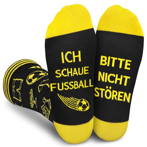 Gemtte Fußball Geschenke Socken, Bitte Nicht Stören Ich Schaue Fussball, Fussball Geschenk für Männer Opa Papa Jungen Fußballliebhaber Weihnachten Geschenke