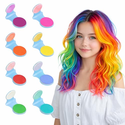 Haarkreide Set, 8 Farben Temporäre Haarkreide Auswaschbar