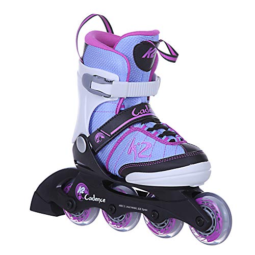 K2 Skates Mädchen Inline Skate Cadence Jr Girl — White - Light Blue - pink — L (EU: 35-40 / UK: 3-7 / US: 4-8) — 30C0350