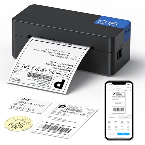 ETIKEZ Bluetooth Etikettendrucker DHL, 4x6 Versandetiketten Drucker PL50E