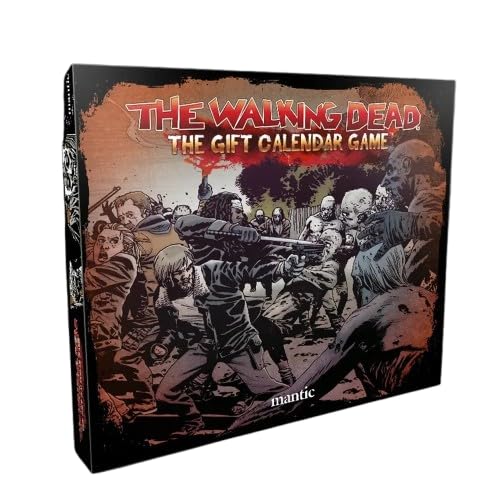 The Walking Dead - Das Adventskalenderspiel | Mantic Games Gesellschaftsspiel | 1-4 Spieler | Figuren, Würfel und Matten inklusive | Französische Version