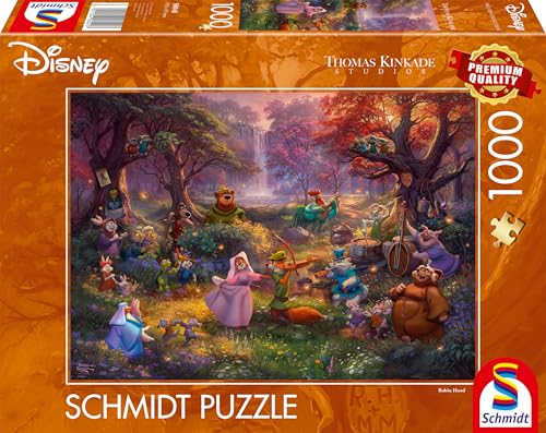 Schmidt 58040 Thomas Kinkade Disney Robin Hood Puzzle, 1000 Teile