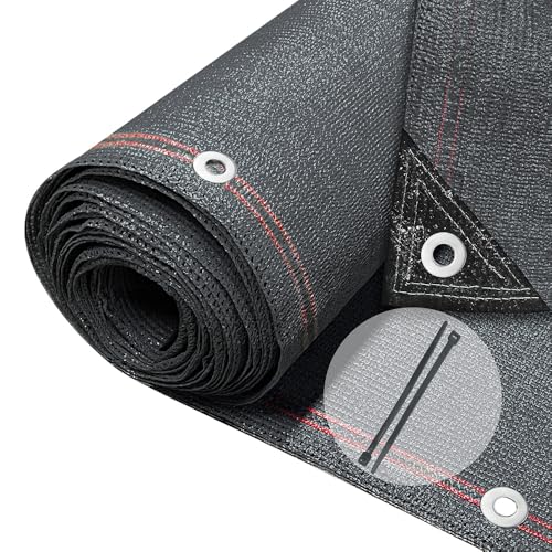 VOUNOT® Zaunblende 1.5×20m, Sichtschutz Zaun 230 g/m² HDPE Schattiernetz, Windschutz UV-resistent Reißfest, mit Löcher und Kabelbinder, Anthrazit