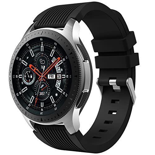 Syxinn Kompatibel mit Armband Gear S3 Frontier/Classic/Samsung Galaxy Watch 46mm 22mm Armband Silikon Uhrenarmband Sportarmband for Galaxy Watch 3 45mm/Moto 360 2nd Gen 46mm/Huawei Watch GT