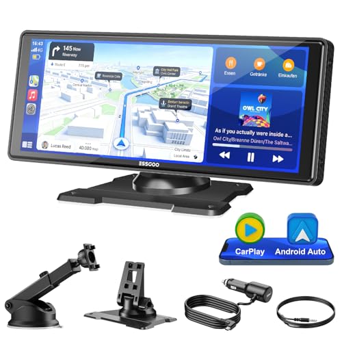 ESSGOO 10.26 Zoll CarPlay Android Auto Display,Apple CarPlay Bildschirm
