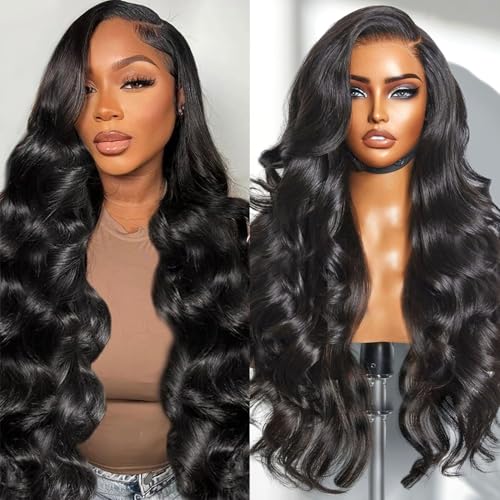 Junemet 18 Zoll Echthaar Perücke 200% Dichte 13x4 HD Lace Front Human Hair Wig Body Wave Perücke Damen Echthaar Glueless Wig Human Hair 100% Brasilianisch Natürlich Pre Plucked (51CM)