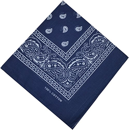 Schals & Tücher Bandana Halstuch Bikertuch Nickituch Kopftuch Baumwolle Mundschutz Piratentuch Marineblau