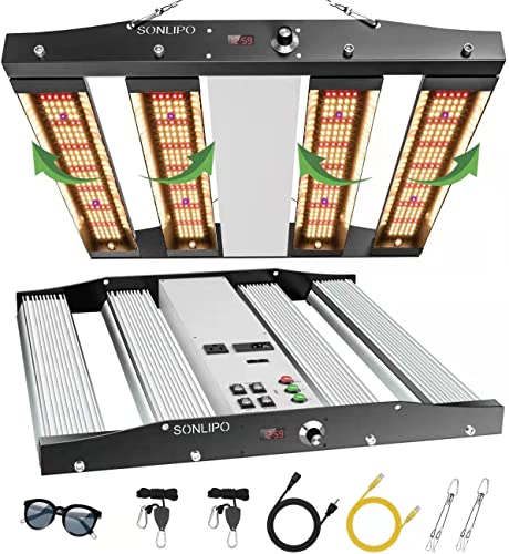 Sonlipo Grow Lampe 250W LED Pflanzenlampe Vollspektrum mit 1323 Dioden, Led Grow Light für Gemüse, Blumen und Zimmerpflanzen, Abdeckung für Growzelt 120x120cm, 150x150cm