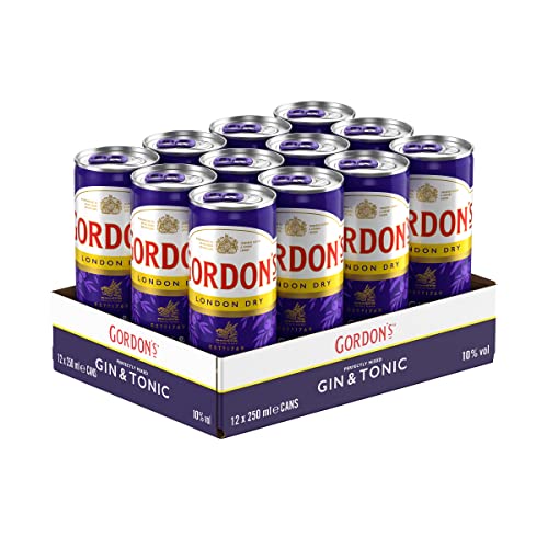 Gordon's London Dry Gin & Tonic, Wacholder-Mixgetränk,10% Vol, 250 ml