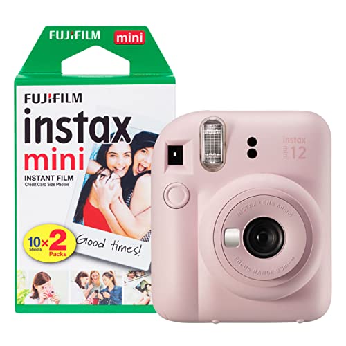 Fujifilm Instax Mini 12 Sofortbildkamera mit 20 Aufnahmen, Blossom Pink