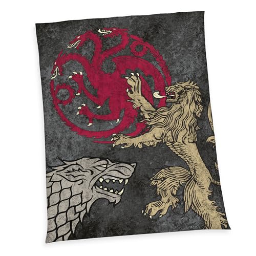 Game of Thrones Wellsoft-Flauschdecke, 150x200 cm, 100% Polyester, Wellsoft