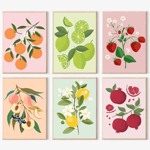 YALKIN 6 Stück Malen Nach Zahlen Erwachsene, Paint by Numbers Malen Nach Zahlen, DIY mit Pinseln und Acrylfarben Handgemalt Ölgemälde Leinwand für Home Décor, Ohne Rahmen (20x30cm)