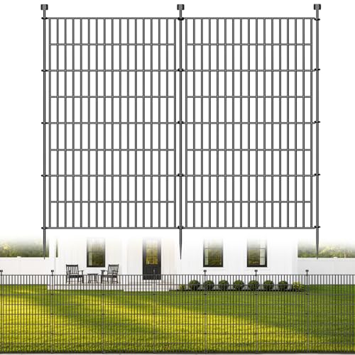 10 Paneele Dekorativer Gartenzaun, 122 cm(H) x 720 cm(L) Hundezaun