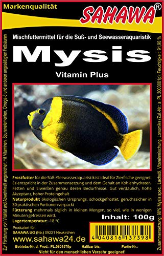 Fischfutter Frostfutter 100g Blister viele Sorten freie Auswahl für alle Zierfische und Marine Fische (MW) (Mysis/Schwebegarnelen 100g Blister (MW))