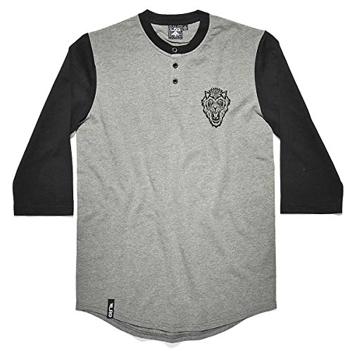 LRG 47 Tag Henley Longsleeve Charcoal Heather