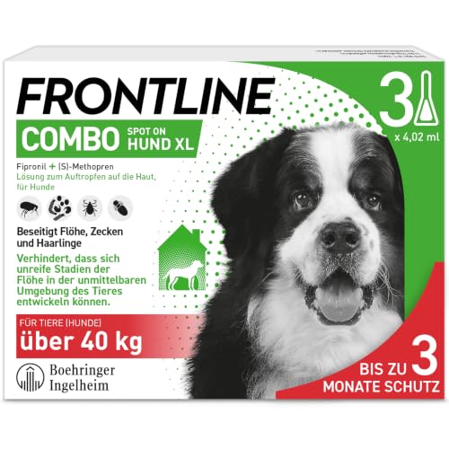 FRONTLINE Combo Hund XL gegen Zecken, Flöhe & Haarlinge (über 40 kg)