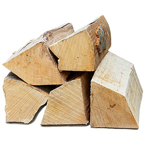 Flameup Brennholz Buche, Kaminholz mit Rinde, Buchenholz, Feuerholz für Ofen, Kamin, Kaminofen, Feuerschale, Grill, Holzscheite 25 cm, getrocknet