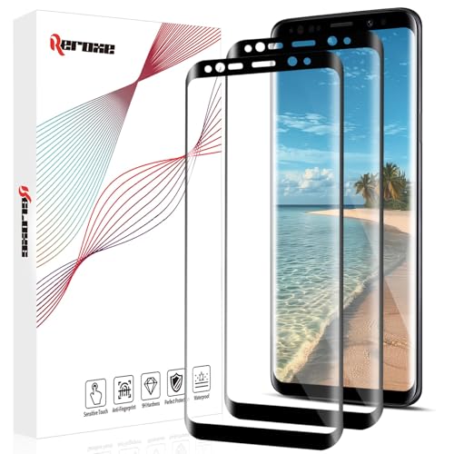 REROXE 2 Stück Schutzfolie für Panzerglas für Samsung Galaxy S8, Full Screen HD-Klar 9H Härtegrad Anti-Kratzer Samsung S8 Displayschutzfolie, Anti-Fingerabdruck Berührungsempfindlich S8 Handyfolie