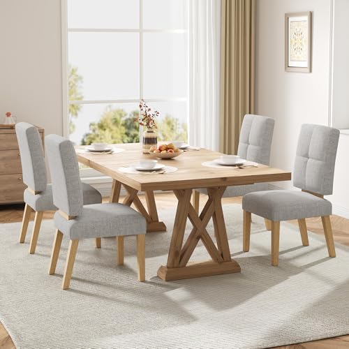 HOMRELEXA Holz esszimmerstühle 4er Set, küchenstühle 4er Set, Dining Chairs