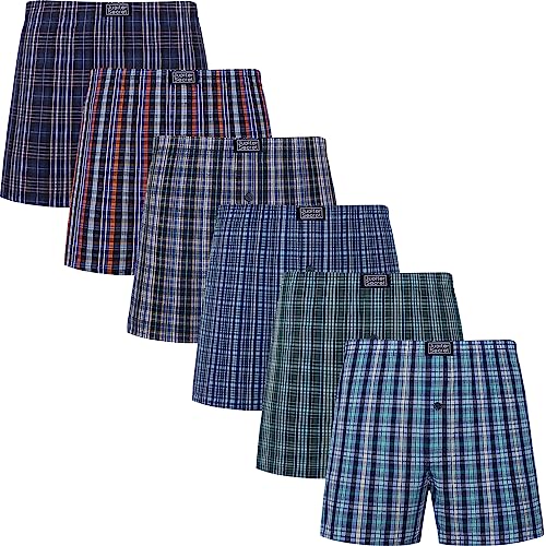 JupiterSecret Boxershorts Herren 100% Baumwolle Unterhosen Männer 6er Packs Vielen Farben