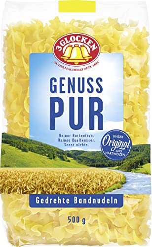 3 Glocken Genuss Pur Gedrehte Bandnudeln, 500g