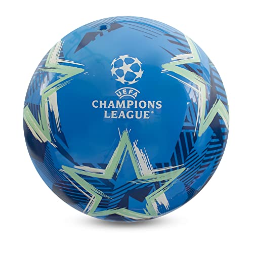 UEFA Champions League Offiziell lizenzierter Spielball, 9 Zoll, Flyaway, Merchandise, Sammlerstück für Kinder und Erwachsene, tolle Geschenkidee für Fußballfans, blau