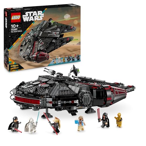 LEGO Star Wars 75389 Der Dunkle Falke – Spielzeug zum Ausstellen mit federbetriebenen Shootern, Kanonen und 6 Minifiguren, darunter C-3PO – Geschenk für Jungen ab 10 Jahren und Erwachsene