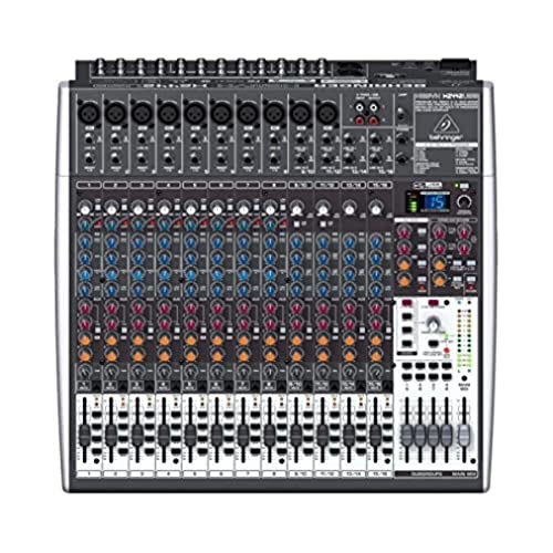 Behringer XENYX X2422USB Premium 24-Input 4/2-Bus Mixer mit XENYX Mic Preamps und Compressors, British EQ, 24-Bit Multi-FX Processor und USB/Audio Interface