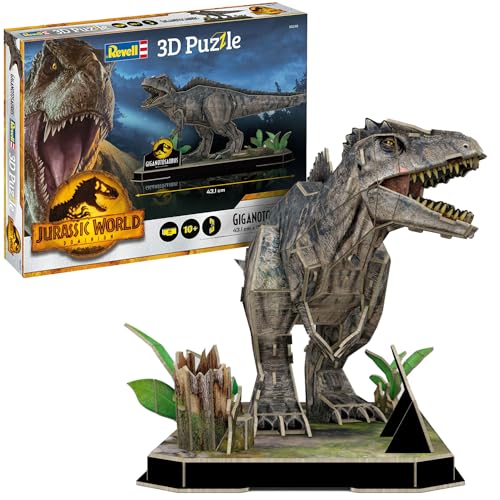 Revell 3D Puzzle Jurassic World Dominion I Dinosaurier-Modell mit Dioramenplatte | Einfacher Zusammenbau | Perfekt für Kinder ab 10 Jahren | Detailreiches Sammlerstück