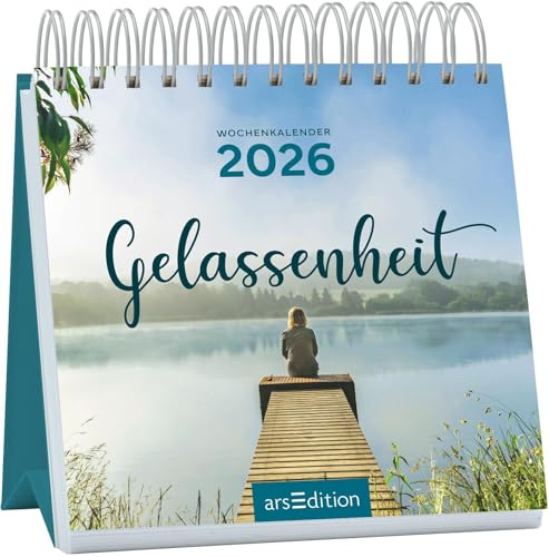Mini-Wochenkalender Gelassenheit 2026: Kleiner Tischkalender für mehr gute Laune und Lebensfreude
