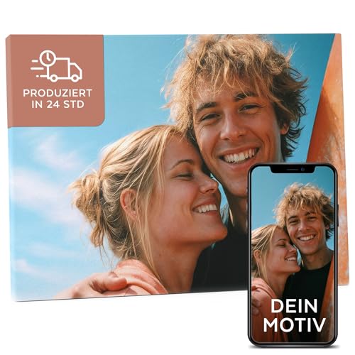 PRINTHOUSE Dein Foto auf Leinwand 30x20 cm (weitere Größen verfügbar) - Upload dein Bild auf Leinwand personalisiert Foto Geschenk - Fotoleinwand eigenes Bild - Leinwandbild selbst gestalten