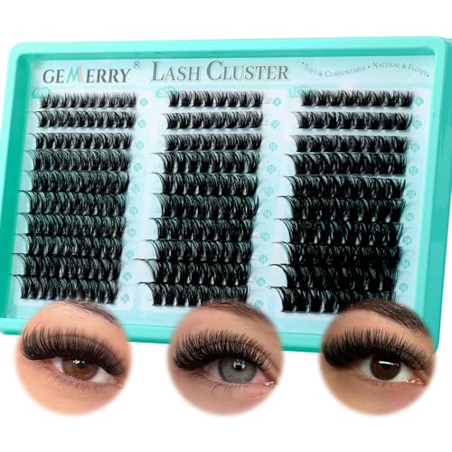 GEMERRY Wimpern Extensions 60D/80D/100D Lash Cluster 8-16 mm Lash Extension