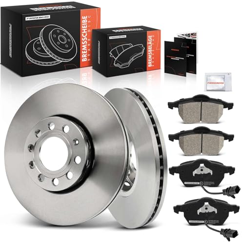Frankberg Bremsensatz inkl. 2x Bremsscheiben + 4x Bremsbeläge Vorne Kompatibel mit A4 8E2 A4 Avant 8E5 Exeo ST 3R5 A6 4B2 4B4 A4 Avant 8ED Replace# 4A0615301C