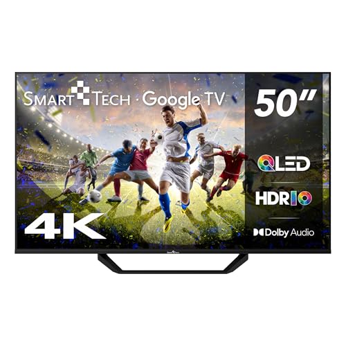 Smart Tech 50QG06K2, 50 Zoll (126 cm) 4K UHD QLED Google Fernseher, YouTube, Netflix, Prime Video, Disney+
