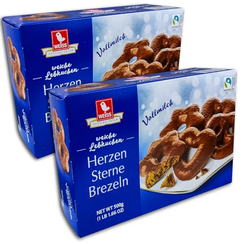 Weiss Herzen/Sterne/Brezeln Vollmilch (0.5 kg)