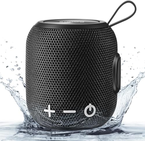SANAG M7 Bluetooth-Lautsprecher, tragbar, leistungsstark, IPX7 wasserdicht, Bluetooth 5.0, TWS Wireless, 1800 mAh, 24 Stunden Wiedergabe, 360° Stereo-Audio für Zuhause, Outdoor, Schwarz