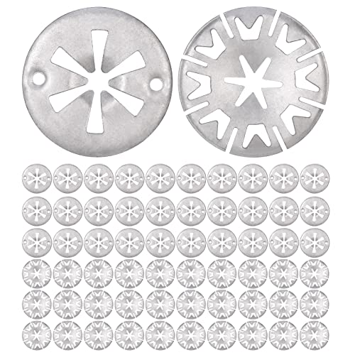 Zocipro 60 Stück Klemmscheiben Hitzeschutzblech,Metall Star lock Sicherungsscheiben, Edelstahl Klemmscheiben zur Befestigung von Clips und Hitzeschildern unter der Haube