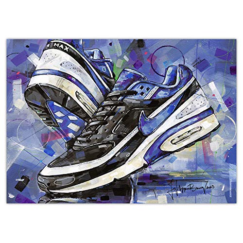 Air max classic BW black persian violett print (50x70cm) *rahmenlos