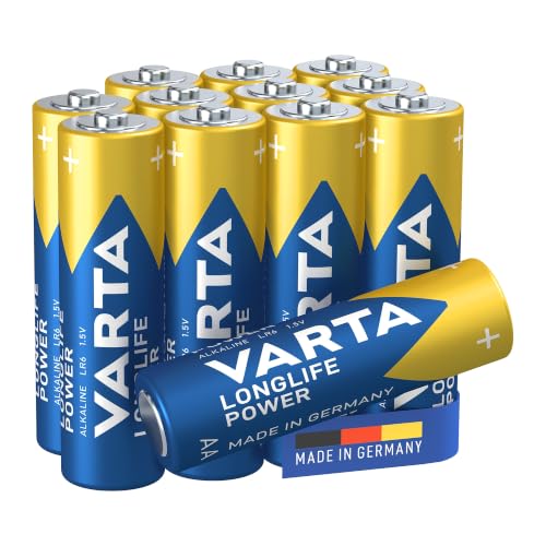 VARTA Batterien AA, 12 Stück (8+4), Longlife Power, Alkaline, Mignon, 1,5 V