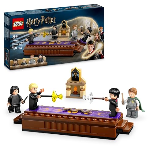 LEGO Harry Potter Schloss Hogwarts: Duellierclub, Bauset mit 4 Minifiguren inkl. Draco Malfoy, Gilderoy Lockhart & Severus Snape, Set mit Funktion zum Umstürzen für Jungen & Mädchen ab 8 Jahren 76441