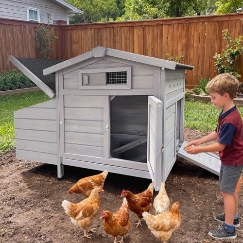 Hühnerstall 3x2x2m begehbar mit Sicherheitsschloss – Voliere Winterfest & wasserdicht, Freilaufgehege aus Metall, Kleintiergehege für Hühner, Kaninchen, als Tierhaus oder Lager