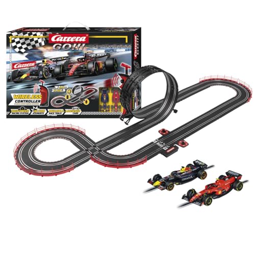 Carrera - 20062581 GO!!! Formula Free Racing (Wireless) Rennbahn-Set I Rennbahn mit lizensierten Slotcars | bis zu 2 Spieler | Für Kinder ab 6 Jahren & Erwachsene