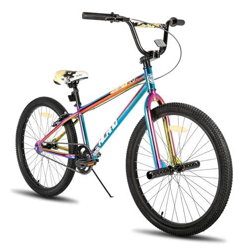 Hiland 26 Zoll BMX Fahrrad für Jungen und Mädchen, Freestyle BMX Fahrrad für Herren Damen Farbenfroh