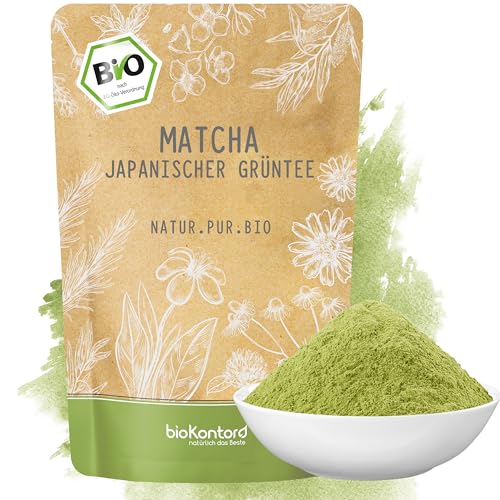 bioKontor – BIO Matcha Pulver 100g – fein gemahlen – Matcha Tee aus Japan
